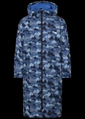 Trespass hudsan droge jas voor volwassenen, blauw camouflage, oversized