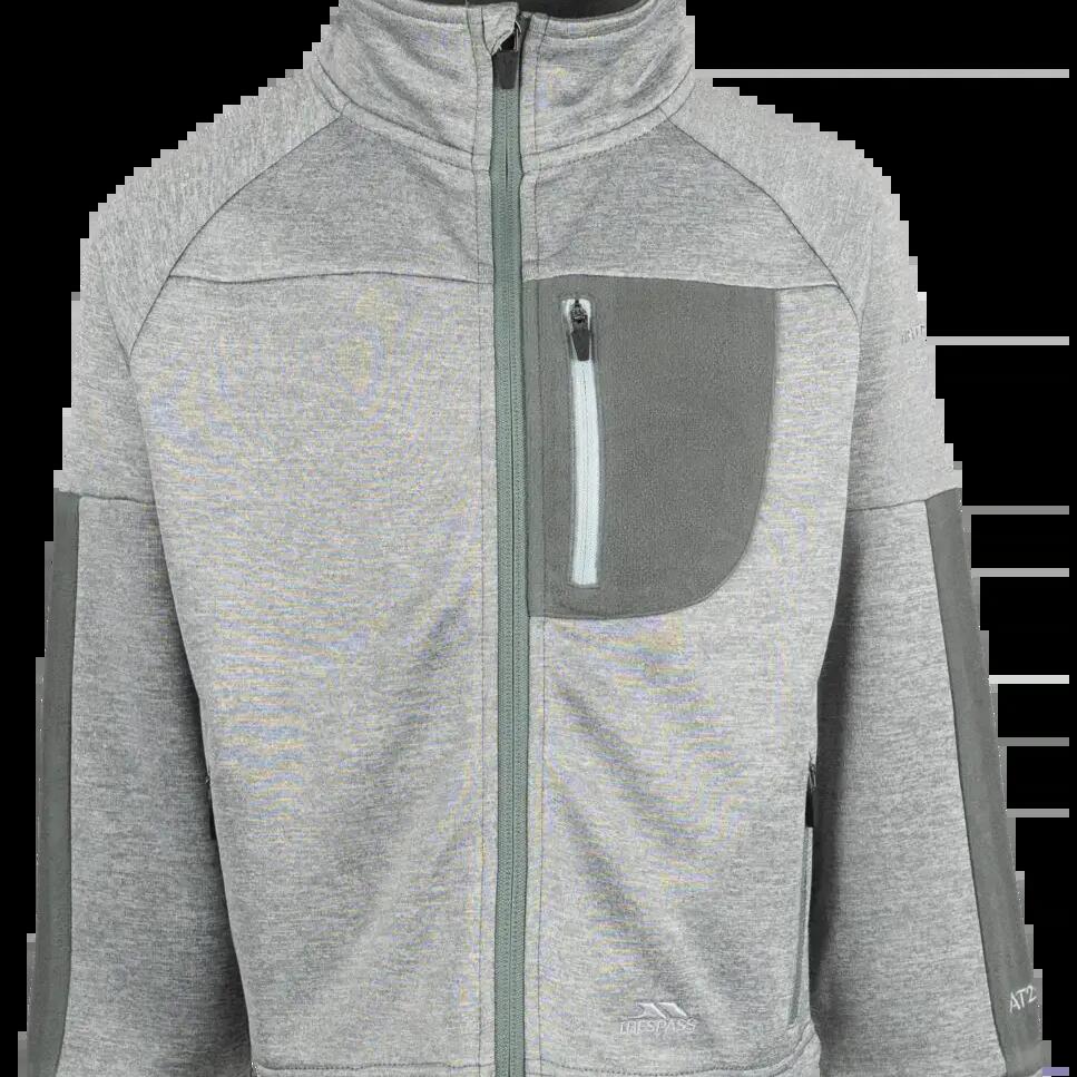 Trespass Immense - Unisex fleece At200 sparrengroen gemêleerd 3/4 voor kinderen