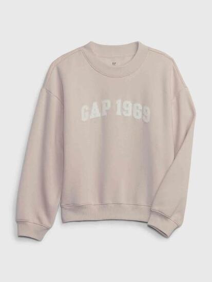 Sweat fille Gap 1969 rose avec logo