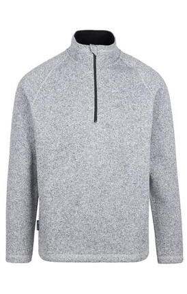 Trespass Corsham Polaire Homme Gris Chiné à Demi-Zip