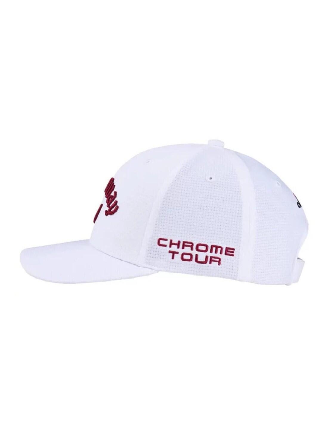 Callaway NEW Tour Performance Pro 26, Gorra de Golf para Hombre, Blanco/Rojo 2/3