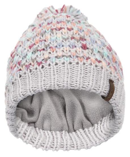 Trespass Irmina bonnet femme à pompon gris pâle