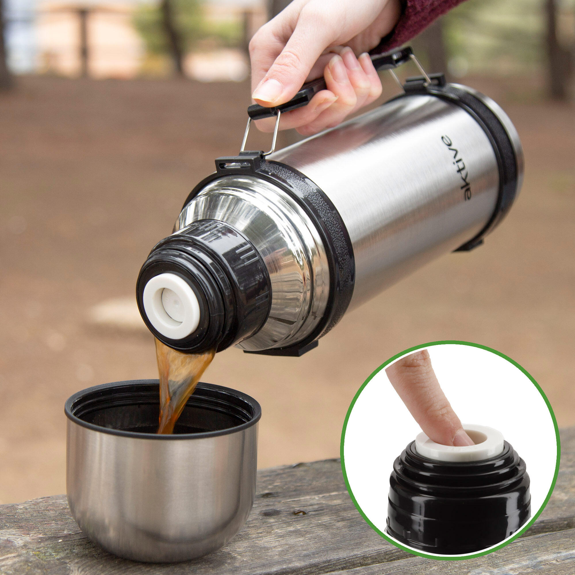 Bouteille isotherme noire de 750 ml en acier inoxydable avec bouchon 4/7