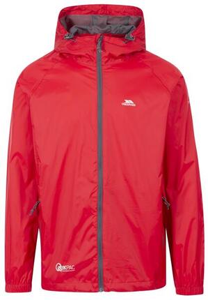 Kurtka Trespass Qikpac - unisex Packaway Jkt czerwona