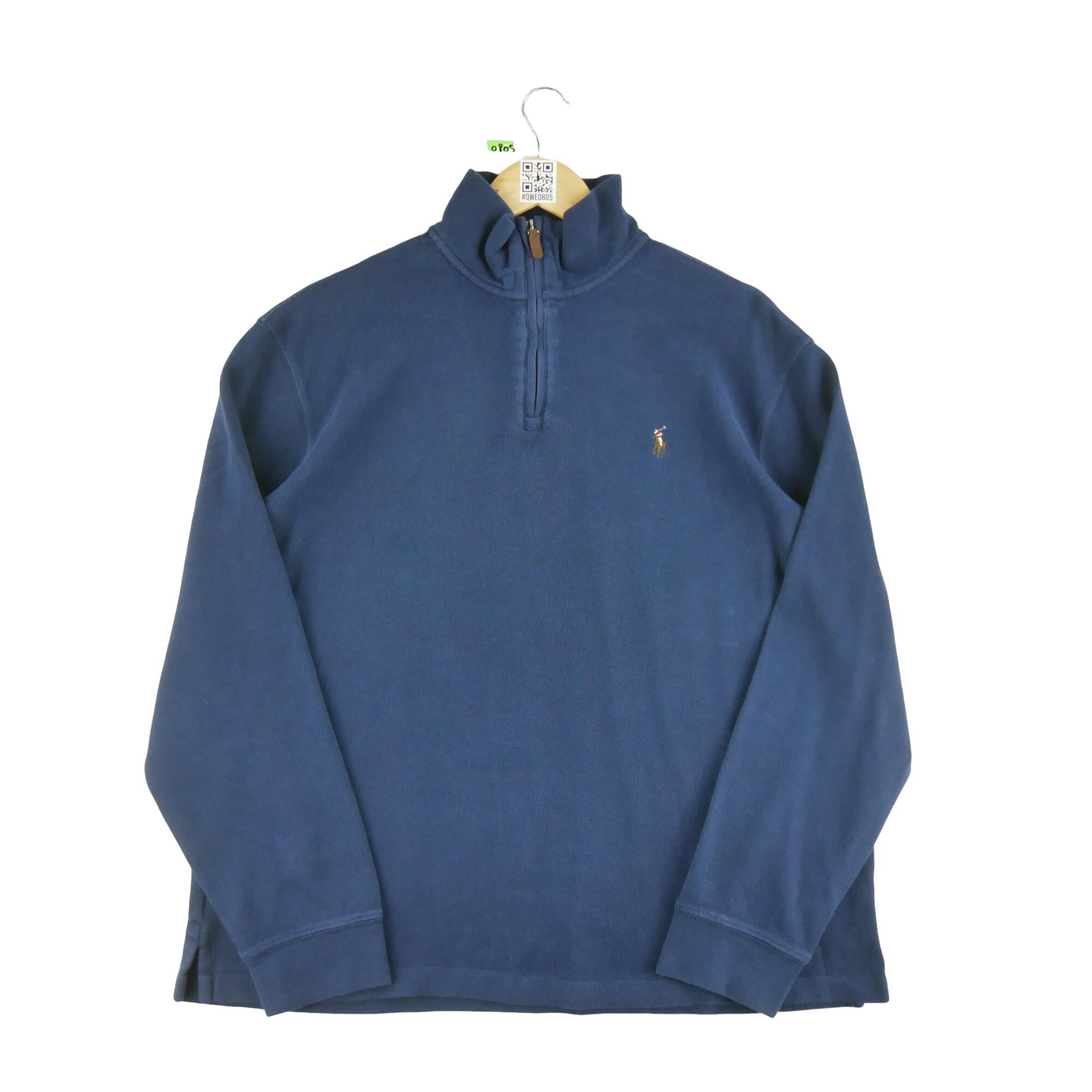 RALPH LAUREN Reconditionné - Pull Homme col camionneur Marine - Très Bon État