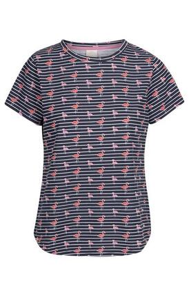 Haut court imprimé Trespass Cara pour femme Bleu Flamingo