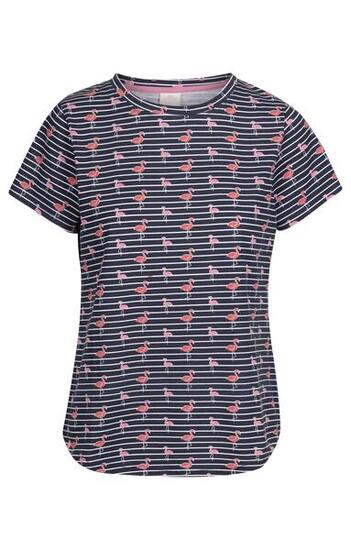 Haut court imprimé Trespass Cara pour femme Bleu Flamingo