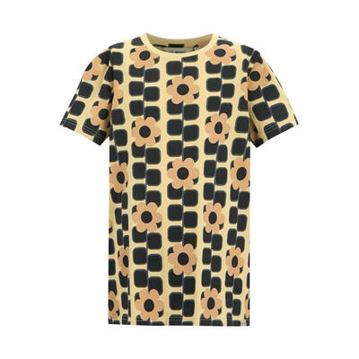 Dames orla kiely bloemen tshirt (monochroom)
