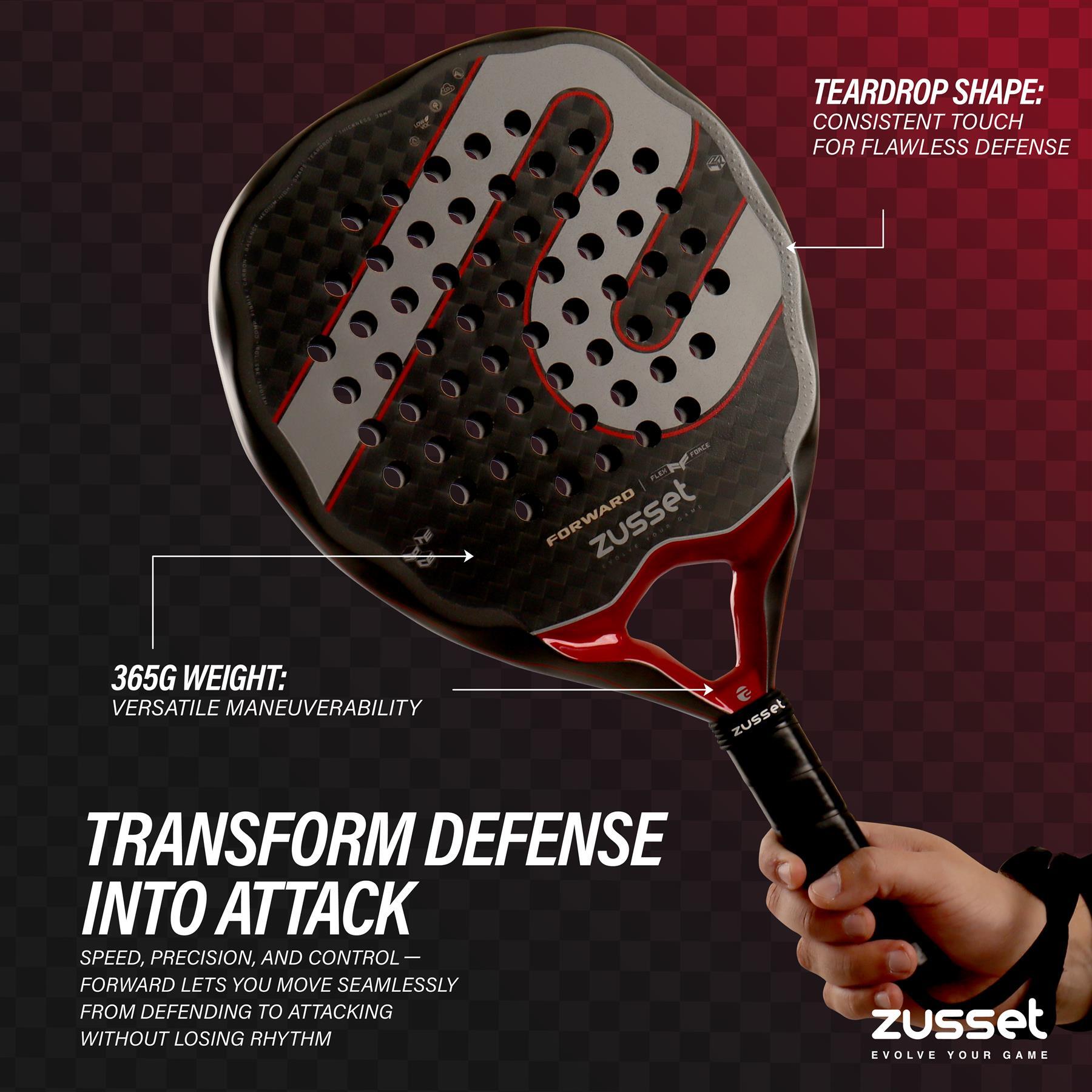 Raquete de padel FORWARD 12K carbono, formato gota, potência e controlo 6/7