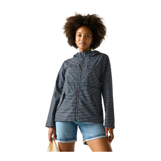 Veste Imperméable Motif/style Rayures Contrastées BAYLETTA Femme (Bleu Marine /