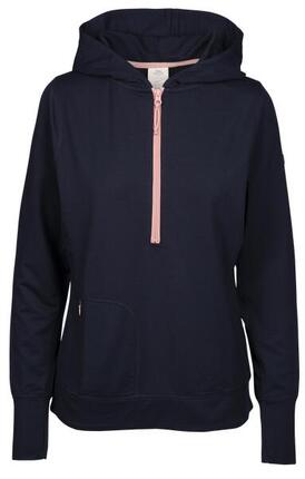 Trespass Zia - sweat à capuche femme 1/4 zip bleu chiné