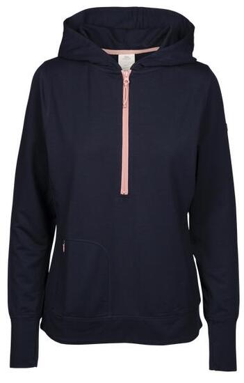 Trespass Zia - sweat à capuche femme 1/4 zip bleu chiné