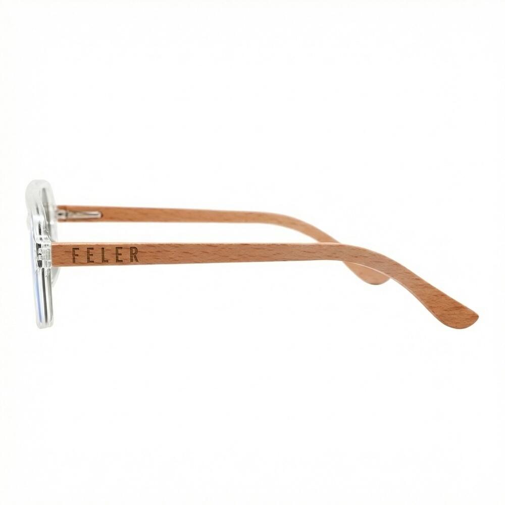 Lunettes de Soleil Feler 1539M-4 Polarisées en Bois Unisexe 55 mm 3/4