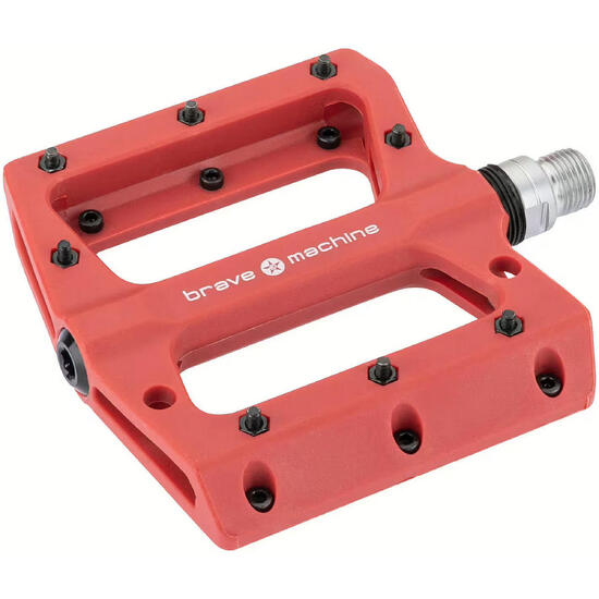 Pedały platformowe BRAVE Dirt 2 czerwone