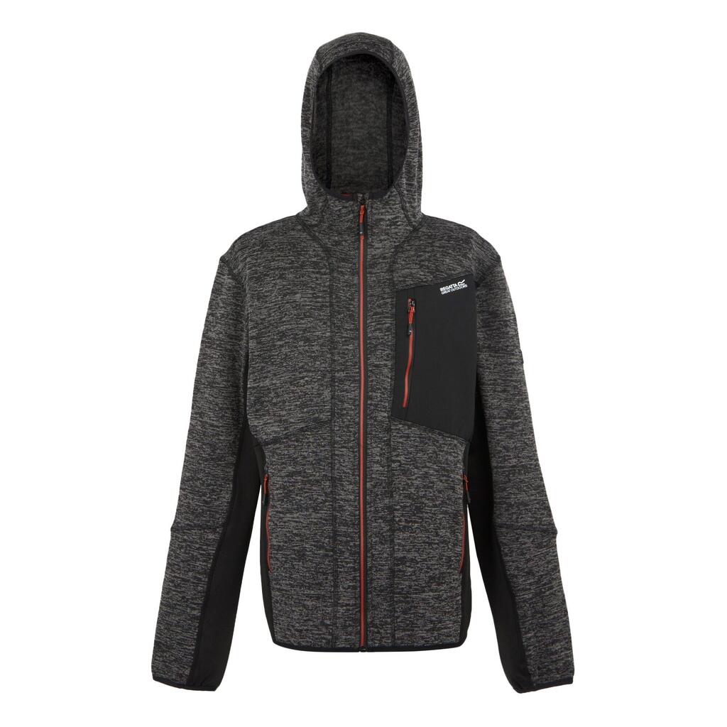 Mens Alven Full Zip Fleece Jacket (Ash Marl/Black)