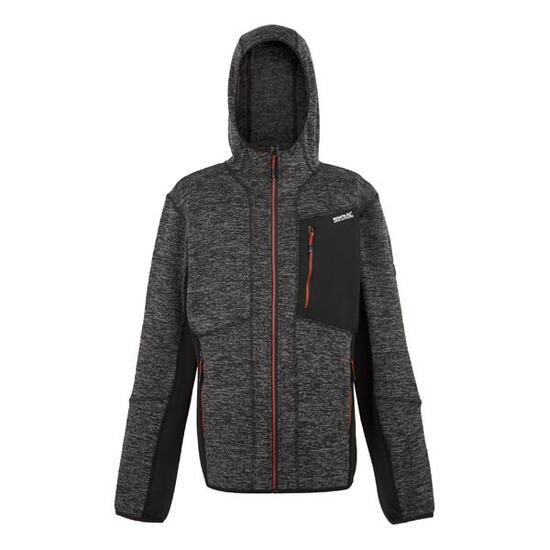 Giacca In Pile Cerniera Su Intera Lunghezza Uomo Regatta Alven Cenere Marl Nero