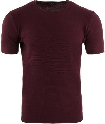 T-shirt uomo Jimmy Sanders Zetico bordeaux slim fit