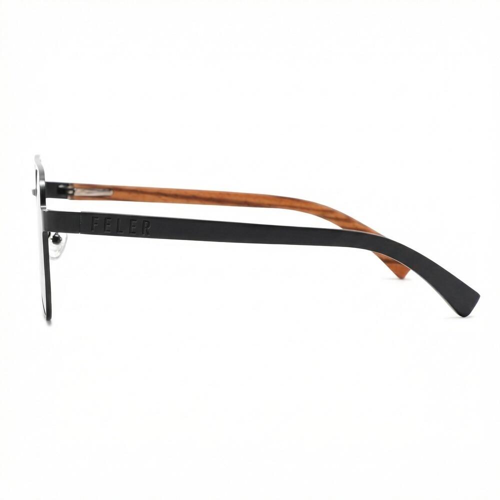 Sonnenbrille aus Holz Feler 2801-1 Unisex, Größe 50 mm 3/6