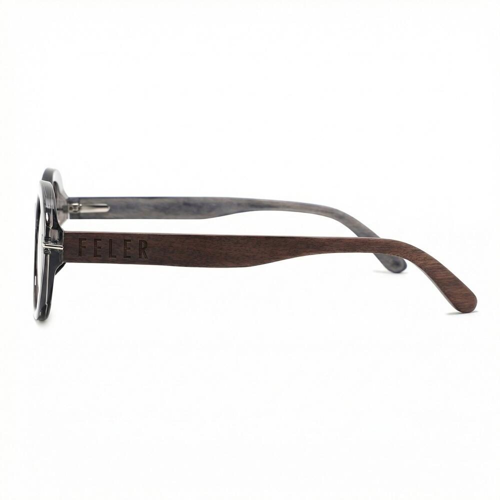 Lunettes de soleil en bois Feler 2611-11 unisexe, taille 52 mm 3/6