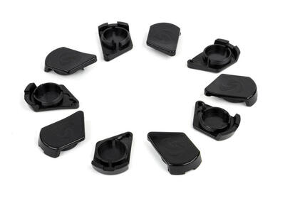 Sparta pvc-dop met logo, zwart, per 10
