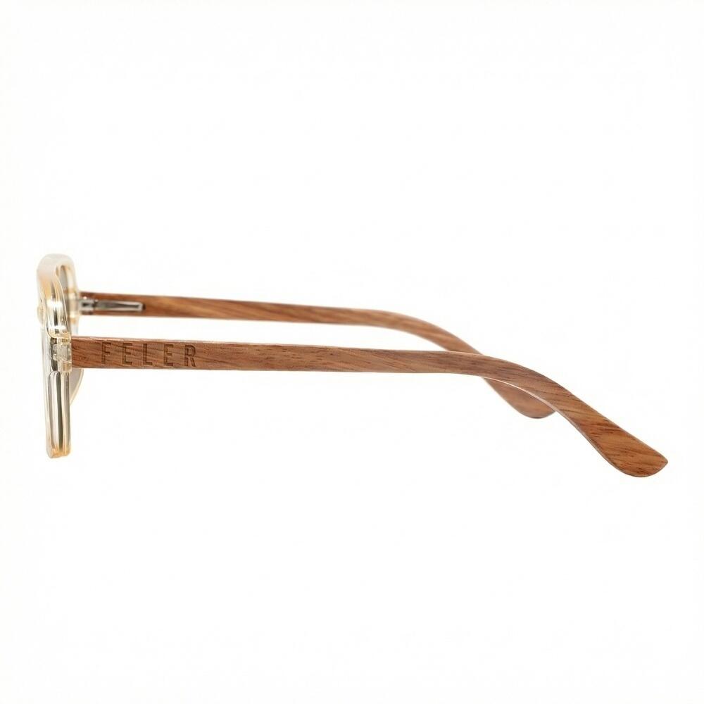 Lunettes de Soleil Feler 1539-16 Polarisées en Bois Unisexe 55 mm 3/4