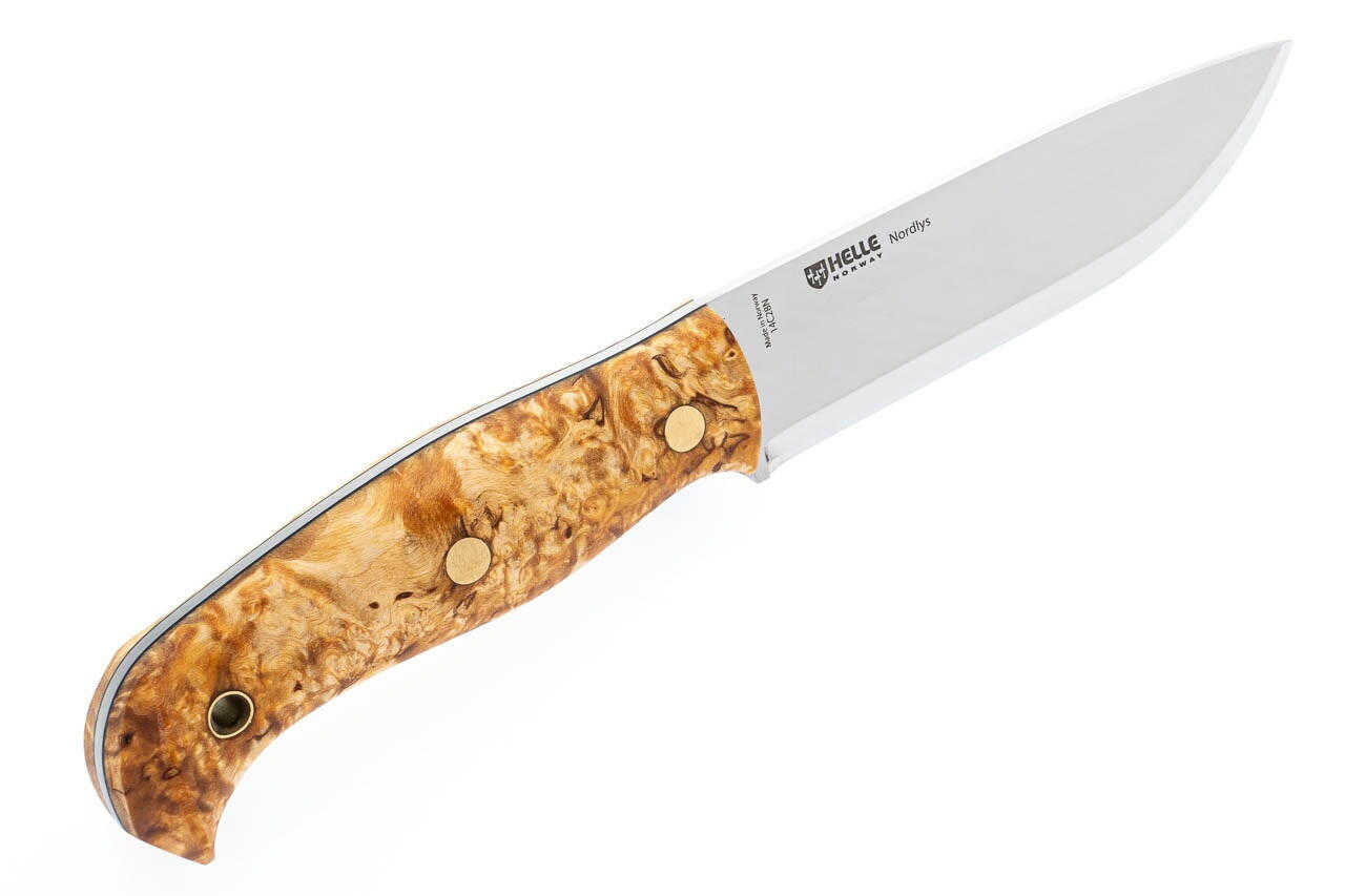 Cutit Helle Nordlys, teaca piele, lama 122 mm