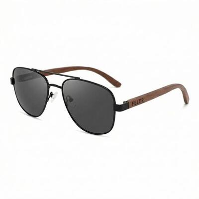 Zonnebril van hout feler 2717-2 unisex, maat 52 mm