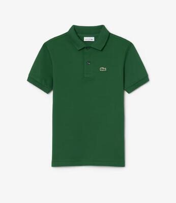 LACOSTE Polo in petit piqué da ragazzo colore verde 947268 F9W GREEN
