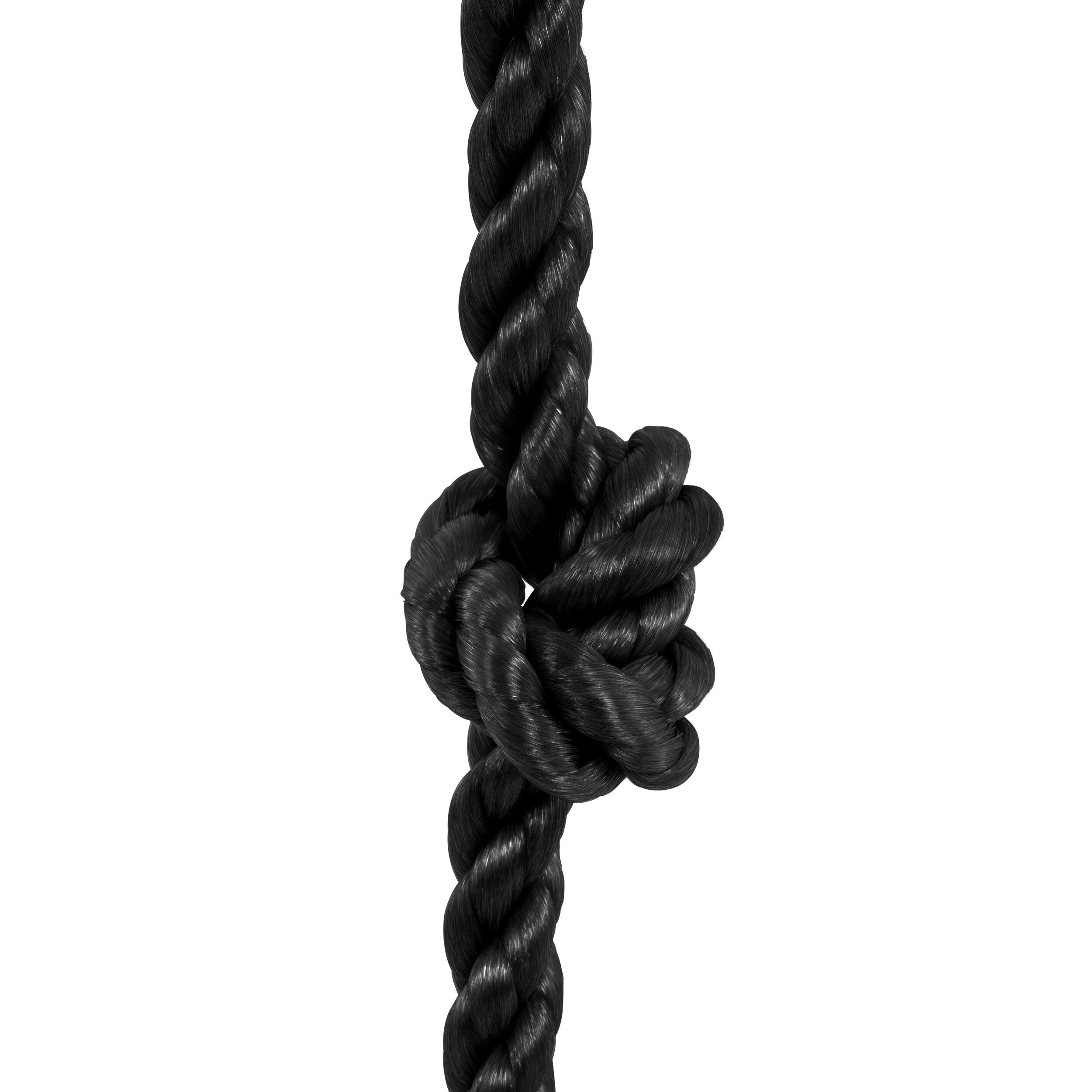 Knotenseil für Klettergerüst  Schwarz H190-250cm 3/4