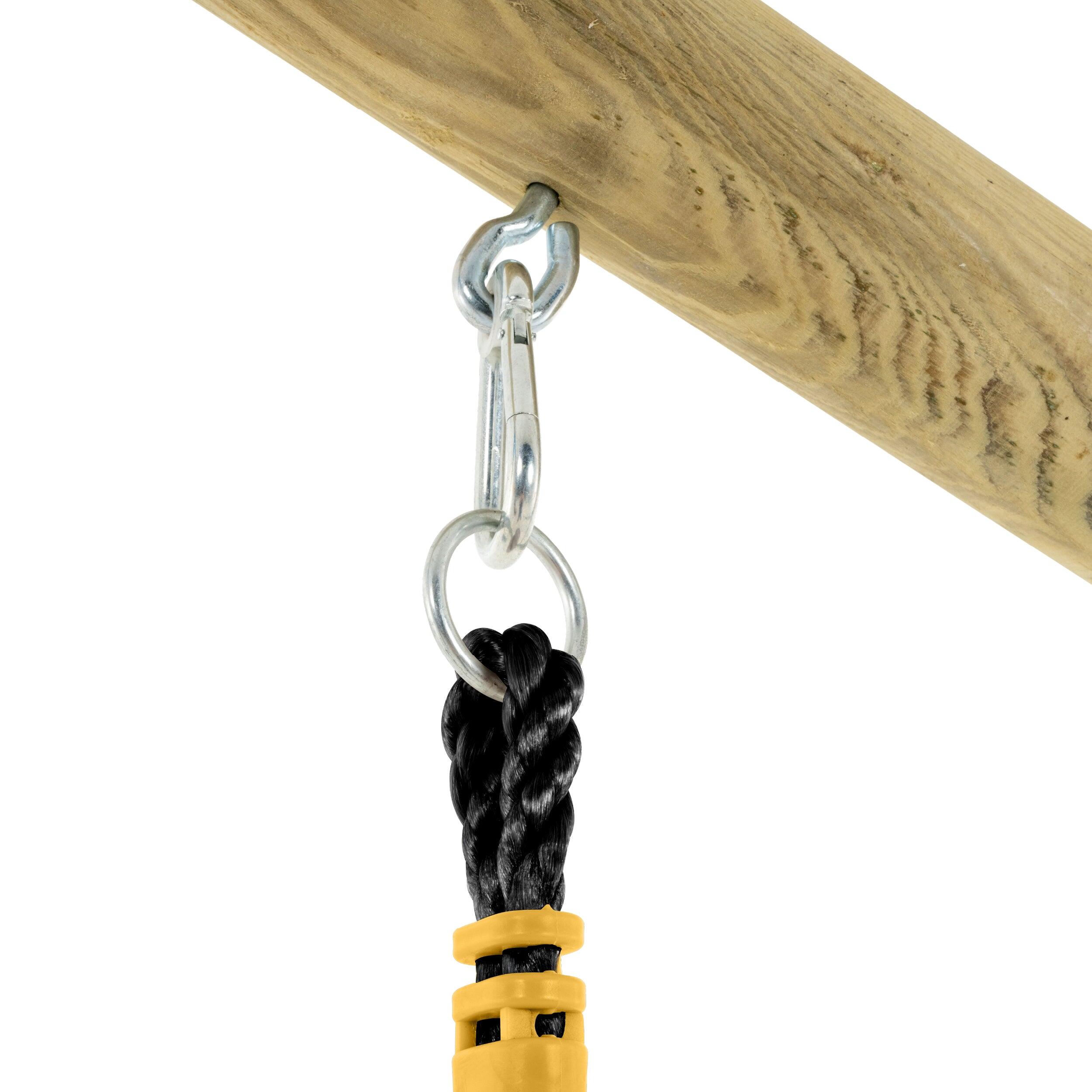 Knotenseil für Klettergerüst  Schwarz H190-250cm 4/4