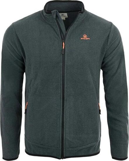 Athl.dpt Maximilian Herren Fleece-Sweatshirt mit Reissverschluss grau