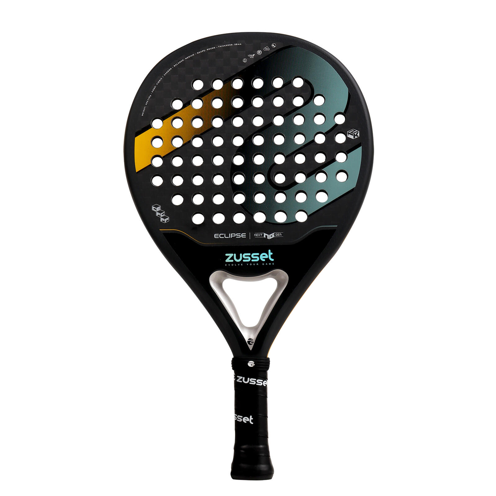 Raquete de padel ECLIPSE 12K carbono, formato redondo – controlo & conforto 2/7