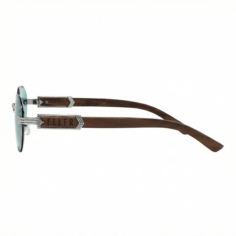 Sonnenbrille Feler 1813-3 Polarisiert aus Holz Unisex 56 mm 3/6