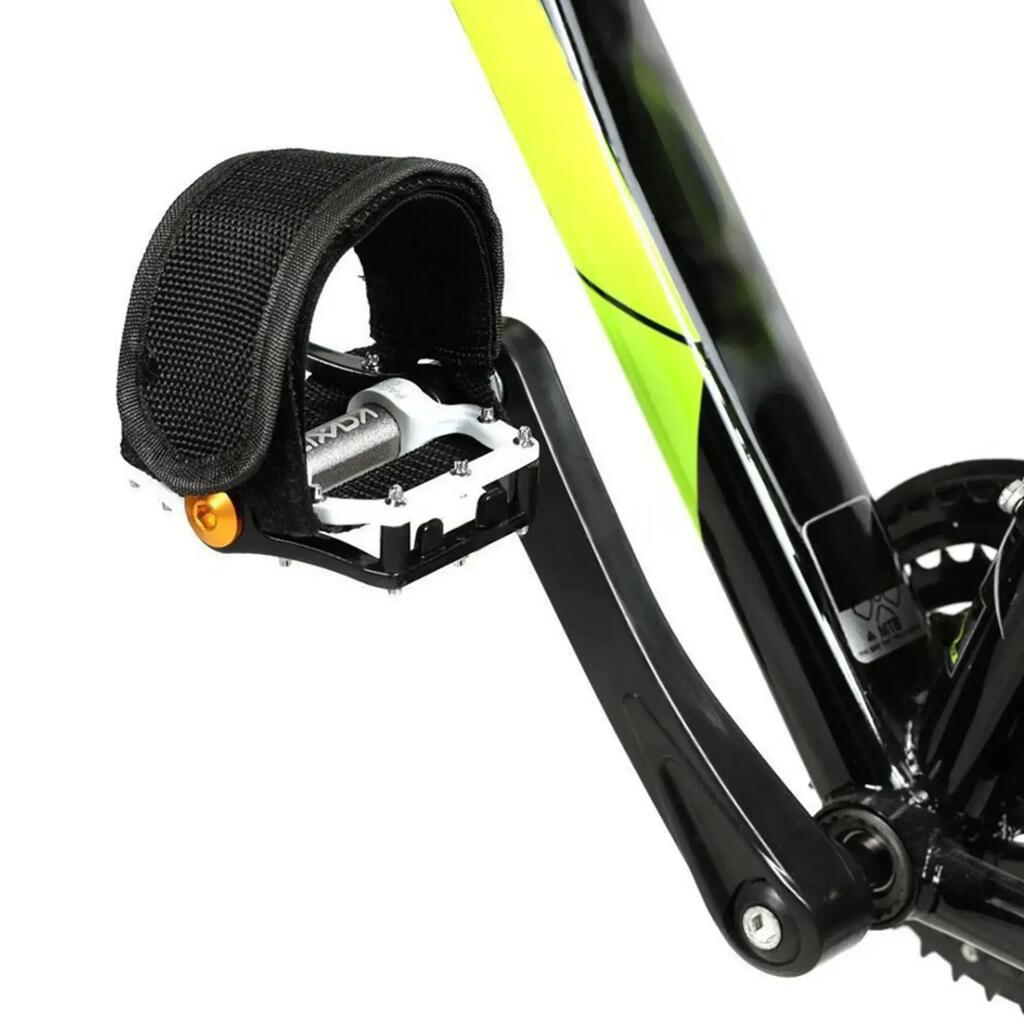 Adjustable bicycle pedal straps pair