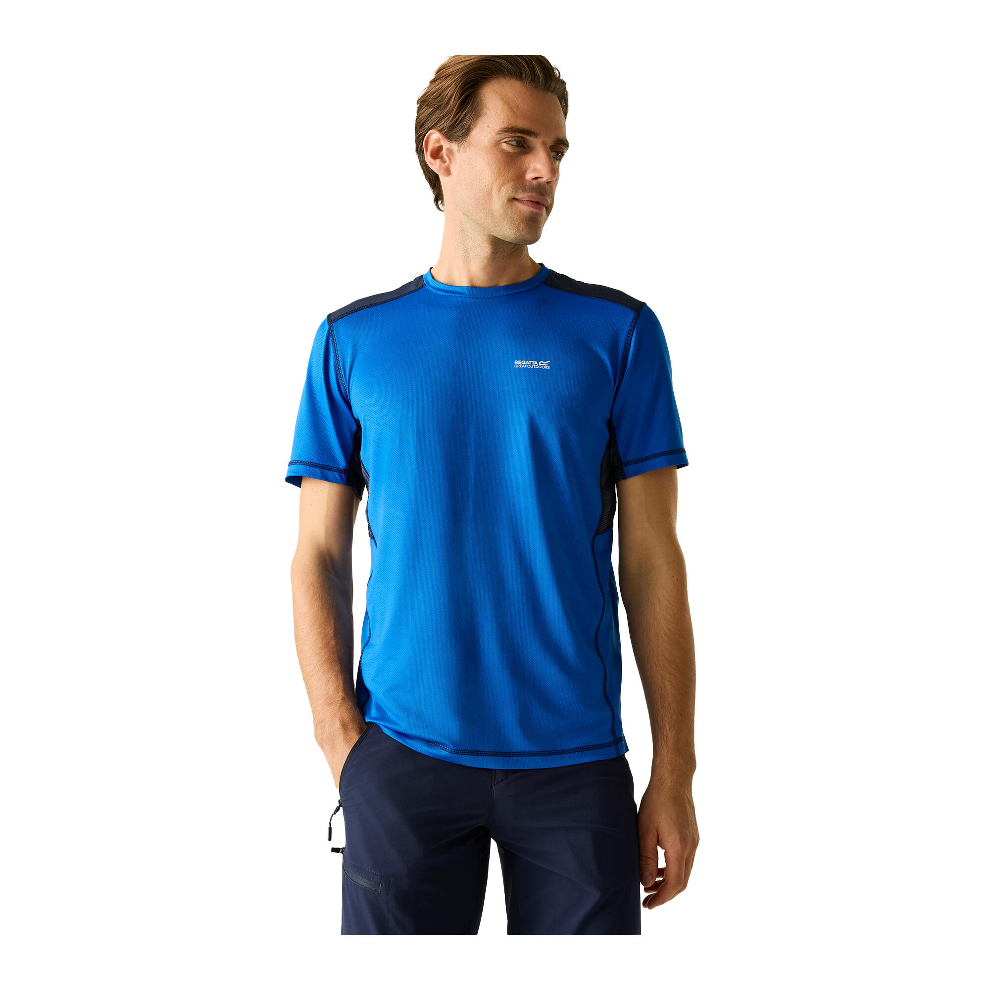 T-Shirt Virda Homem (Azul Olímpico / Azul Marinho) 4/5