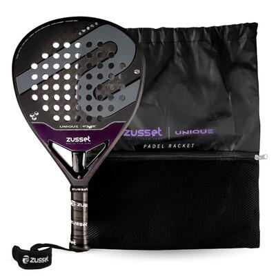 Padel racket unique 12k carbon, druppelvorm - medium-hoge balans