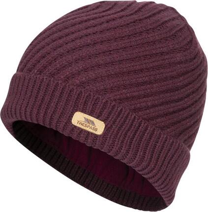 Trespass Twisted bonnet femme en fil recyclé avec écusson simili-cuir