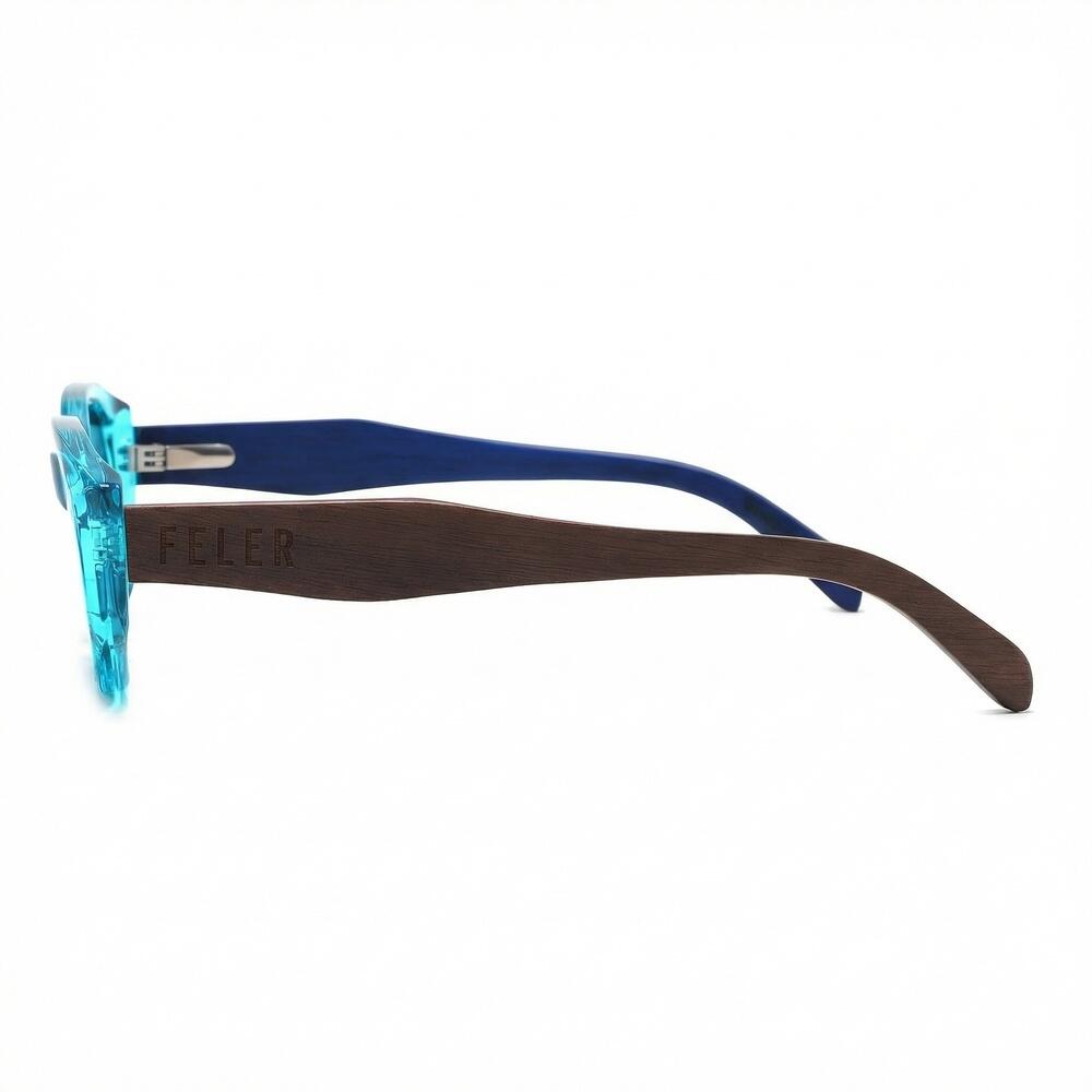 Lunettes de soleil en bois Feler 2617-4 unisexe, taille 52 mm 3/6