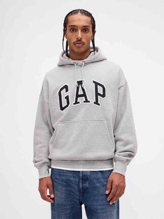 Sweat à capuche Gap unisexe extra épais 650g gris