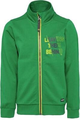 Kindersweater loap dorad groen, 100% katoen, rits