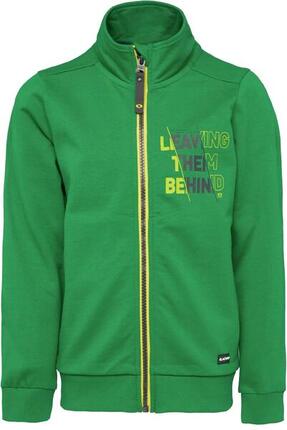 Sweat zippé enfant Loap Dorad vert 100% coton 112-116