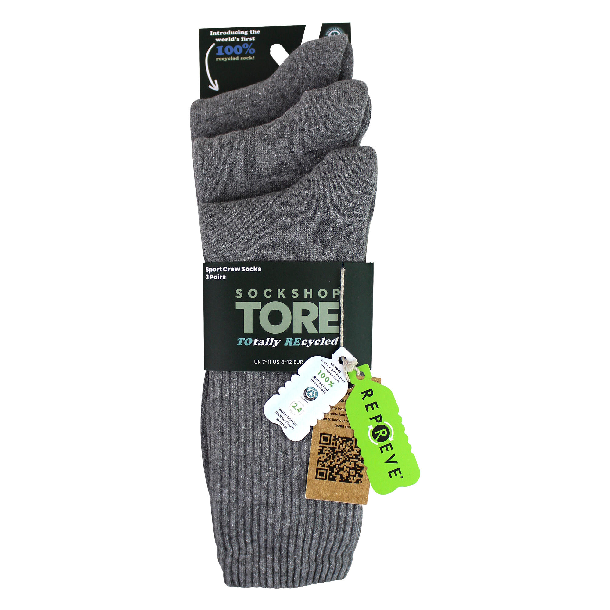 SOCKSHOP TORE - 3er Pack Herren Baumwoll Sportsocken Crew Stil 2/5