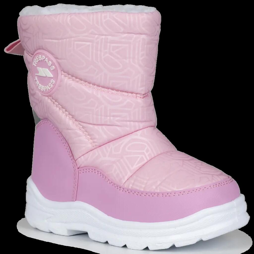 2058 Unisex Pull-On Snow Boot - Pink, Sherpa Lined, Water-Resistant