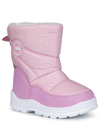 Trespass Snowflake Bottes de neige bébé rose avec doublure sherpa