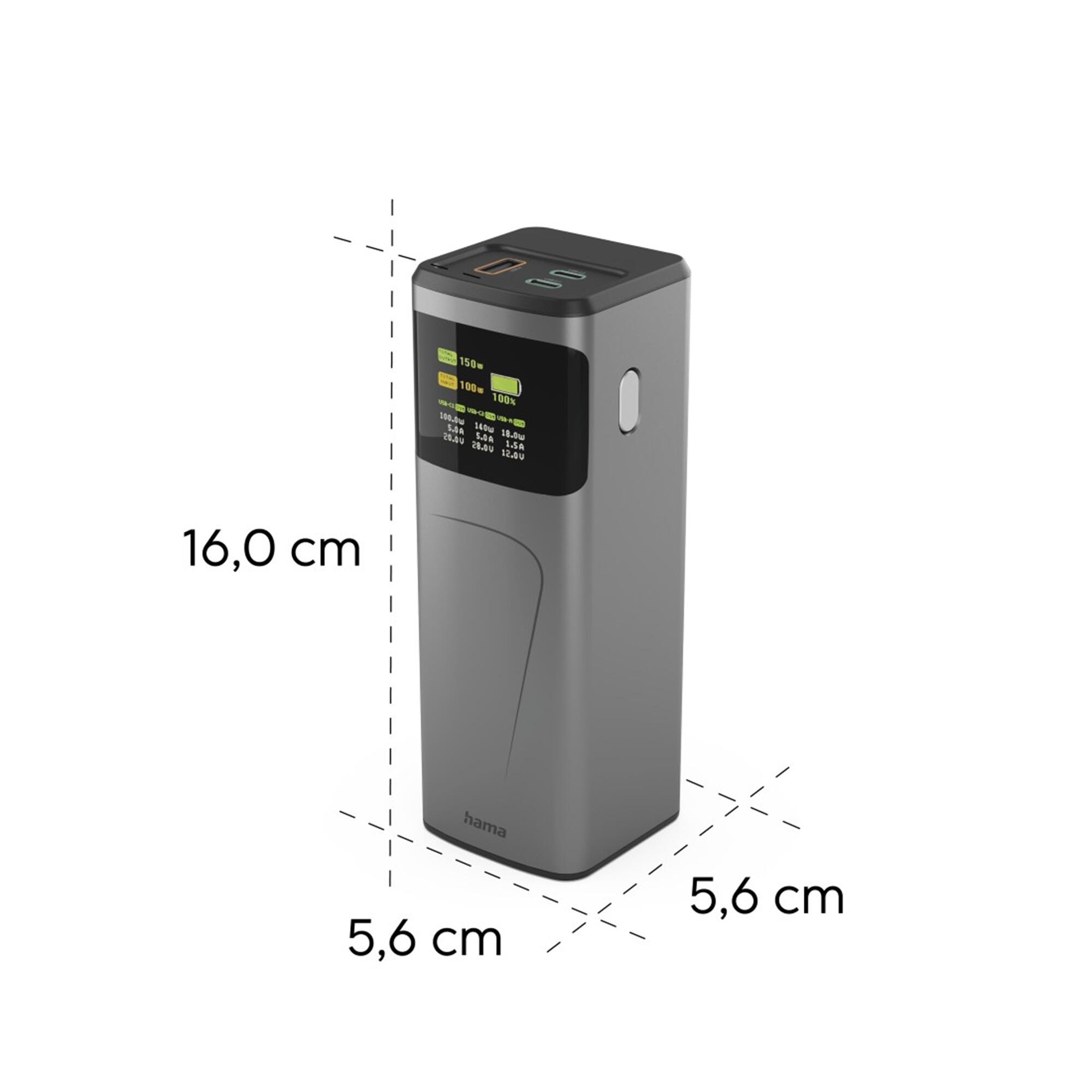 HAMA Power Pack High Power, 24000mAh, 2xUSB-C, USB-A 6/7