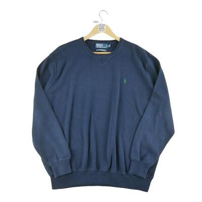 Tweedehands - heren crew neck navy sweater - als nieuw