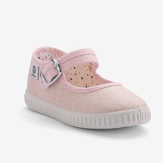 Coqui Kinder Canvas-Sandalen Pink, hergestellt in Spanien