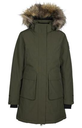 Parka longue DLX Ellington femme avec capuche à fourrure amovible