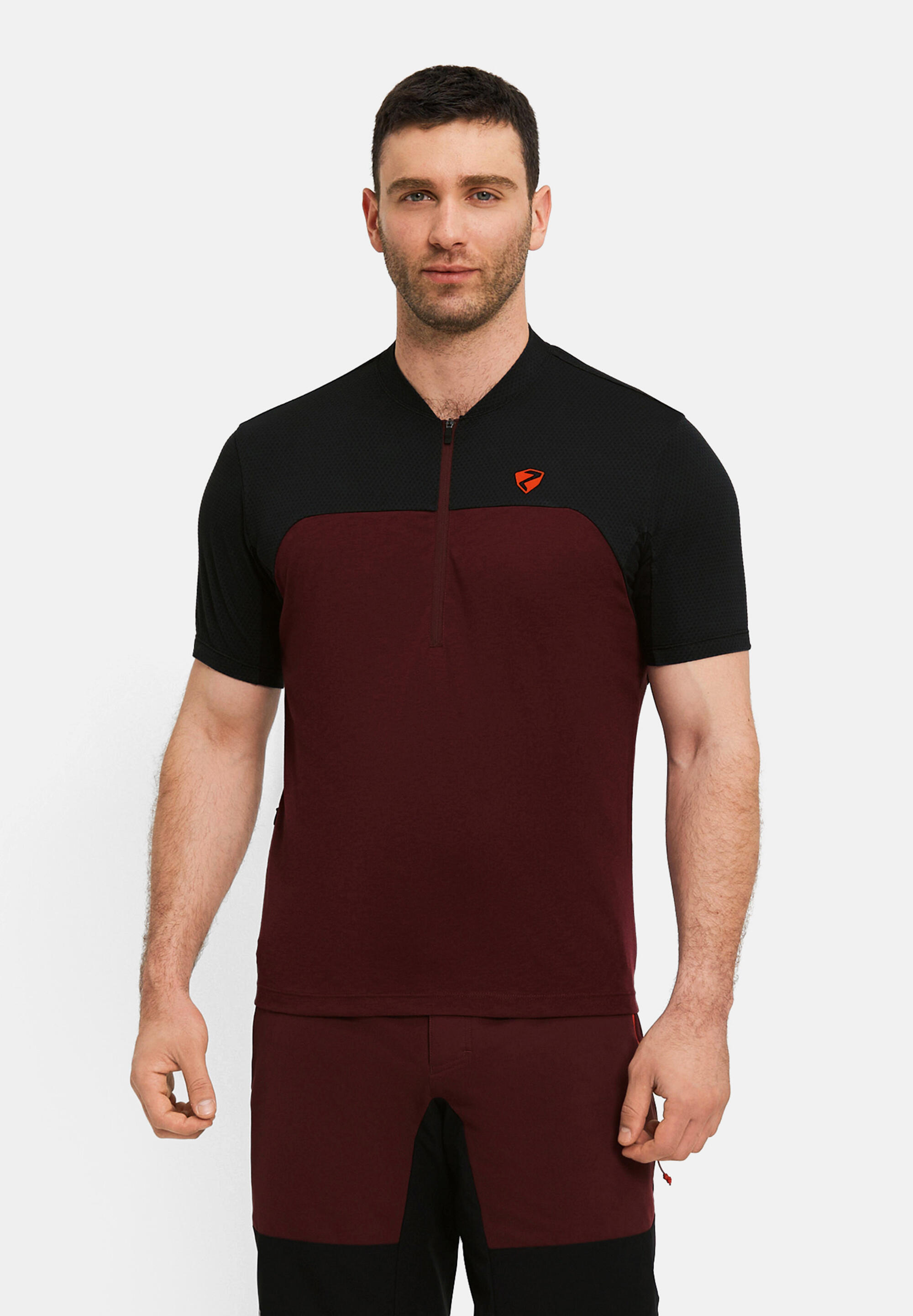 Kurzärmeliges Radtrikot NARIUS-Z cognac 3/5