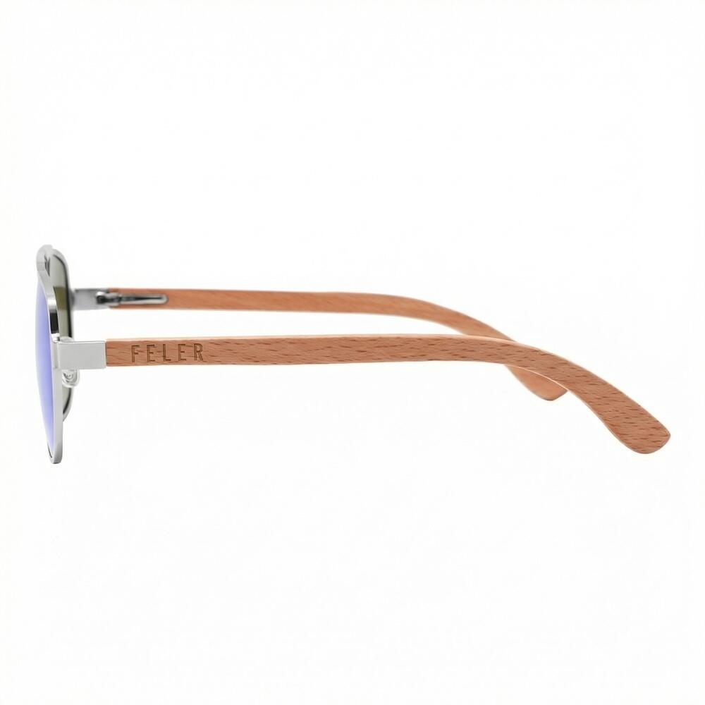 Occhiali da Sole Feler 1717M-4 Polarizzati in Legno Unisex 57 mm 3/6